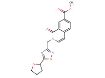 methyl 1-oxo-2-{[5-(tetrahydrofuran-2-yl)-1,2,4-oxadiazol-3-yl]methyl}-1,2-dihydroisoquinoline-7-carboxylate