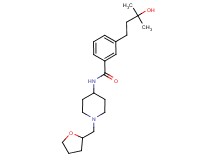 3-(3-hydroxy-3-methylbutyl)-N-[1-(tetrahydro-2-furanylmethyl)-4-piperidinyl]benzamide
