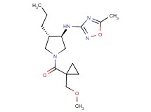 N-((3R*,4S*)-1-{[1-(methoxymethyl)cyclopropyl]carbonyl}-4-propyl-3-pyrrolidinyl)-5-methyl-1,2,4-oxadiazol-3-amine
