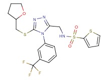 N-({5-[(tetrahydro-2-furanylmethyl)thio]-4-[3-(trifluoromethyl)phenyl]-4H-1,2,4-triazol-3-yl}methyl)-2-thiophenesulfonamide