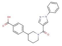 4-{1-[(1-phenyl-1H-pyrazol-4-yl)carbonyl]piperidin-3-yl}benzoic acid