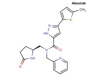 3-(5-methyl-2-thienyl)-N-{[(2S)-5-oxo-2-pyrrolidinyl]methyl}-N-(2-pyridinylmethyl)-1H-pyrazole-5-carboxamide