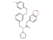 2-(1,3-benzodioxol-5-yl)-N-cyclopentyl-N-{3-[(4-fluorobenzyl)oxy]benzyl}acetamide