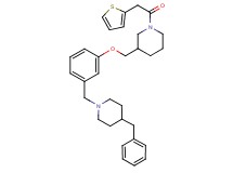 3-({3-[(4-benzyl-1-piperidinyl)methyl]phenoxy}methyl)-1-(2-thienylacetyl)piperidine