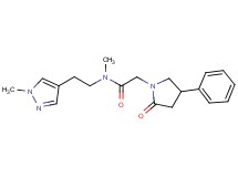 N-methyl-N-[2-(1-methyl-1H-pyrazol-4-yl)ethyl]-2-(2-oxo-4-phenylpyrrolidin-1-yl)acetamide