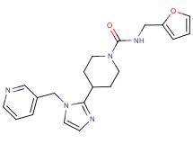 N-(2-furylmethyl)-4-[1-(3-pyridinylmethyl)-1H-imidazol-2-yl]-1-piperidinecarboxamide