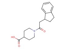 1-(2,3-dihydro-1H-inden-1-ylacetyl)-4-piperidinecarboxylic acid