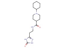 1-cyclohexyl-N-[2-(5-oxo-4,5-dihydro-1H-1,2,4-triazol-3-yl)ethyl]-4-piperidinecarboxamide