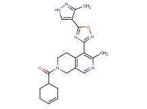 2-(3-cyclohexen-1-ylcarbonyl)-6-methyl-5-[5-(3-methyl-1H-pyrazol-4-yl)-1,2,4-oxadiazol-3-yl]-1,2,3,4-tetrahydro-2,7-naphthyridine