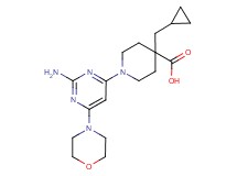 1-(2-amino-6-morpholin-4-ylpyrimidin-4-yl)-4-(cyclopropylmethyl)piperidine-4-carboxylic acid