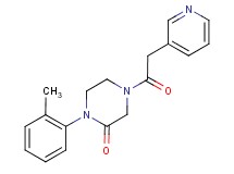 1-(2-methylphenyl)-4-(3-pyridinylacetyl)-2-piperazinone