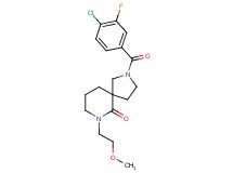 2-(4-chloro-3-fluorobenzoyl)-7-(2-methoxyethyl)-2,7-diazaspiro[4.5]decan-6-one