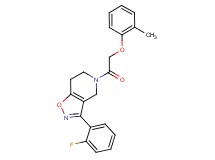 3-(2-fluorophenyl)-5-[(2-methylphenoxy)acetyl]-4,5,6,7-tetrahydroisoxazolo[4,5-c]pyridine