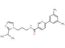 6-(3,5-dimethylphenyl)-N-[3-(2-isopropyl-1H-imidazol-1-yl)propyl]nicotinamide