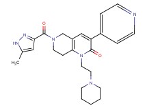 6-[(5-methyl-1H-pyrazol-3-yl)carbonyl]-1-[2-(1-piperidinyl)ethyl]-3-(4-pyridinyl)-5,6,7,8-tetrahydro-1,6-naphthyridin-2(1H)-one