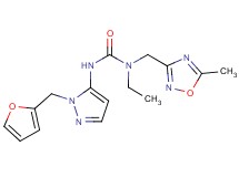 N-ethyl-N'-[1-(2-furylmethyl)-1H-pyrazol-5-yl]-N-[(5-methyl-1,2,4-oxadiazol-3-yl)methyl]urea