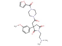 1-[2-(dimethylamino)ethyl]-3-{2-[4-(2-furoyl)-1-piperazinyl]-2-oxoethyl}-3-(3-methoxyphenyl)-2,5-pyrrolidinedione