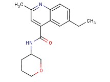 6-ethyl-2-methyl-N-(tetrahydro-2H-pyran-3-yl)-4-quinolinecarboxamide