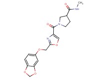 1-({2-[(1,3-benzodioxol-5-yloxy)methyl]-1,3-oxazol-4-yl}carbonyl)-N-methylpyrrolidine-3-carboxamide