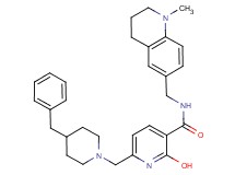 6-[(4-benzyl-1-piperidinyl)methyl]-2-hydroxy-N-[(1-methyl-1,2,3,4-tetrahydro-6-quinolinyl)methyl]nicotinamide