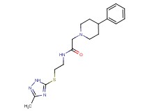 N-{2-[(3-methyl-1H-1,2,4-triazol-5-yl)thio]ethyl}-2-(4-phenyl-1-piperidinyl)acetamide