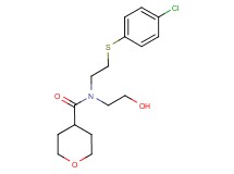 N-{2-[(4-chlorophenyl)thio]ethyl}-N-(2-hydroxyethyl)tetrahydro-2H-pyran-4-carboxamide