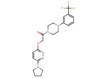 3-(2-oxo-2-{4-[3-(trifluoromethyl)phenyl]-1-piperazinyl}ethoxy)-6-(1-pyrrolidinyl)pyridazine