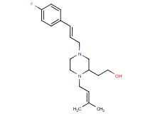 2-[4-[(2E)-3-(4-fluorophenyl)-2-propen-1-yl]-1-(3-methyl-2-buten-1-yl)-2-piperazinyl]ethanol