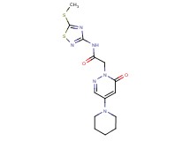 N-[5-(methylthio)-1,2,4-thiadiazol-3-yl]-2-[6-oxo-4-(1-piperidinyl)-1(6H)-pyridazinyl]acetamide