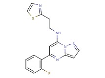 5-(2-fluorophenyl)-N-[2-(1,3-thiazol-2-yl)ethyl]pyrazolo[1,5-a]pyrimidin-7-amine