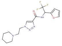 1-[2-(1-piperidinyl)ethyl]-N-[2,2,2-trifluoro-1-(2-furyl)ethyl]-1H-1,2,3-triazole-4-carboxamide