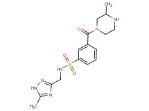 3-[(3-methylpiperazin-1-yl)carbonyl]-N-[(5-methyl-1H-1,2,4-triazol-3-yl)methyl]benzenesulfonamide