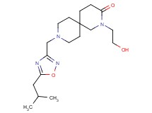 2-(2-hydroxyethyl)-9-[(5-isobutyl-1,2,4-oxadiazol-3-yl)methyl]-2,9-diazaspiro[5.5]undecan-3-one