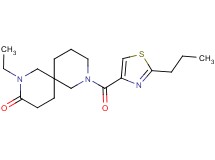 2-ethyl-8-[(2-propyl-1,3-thiazol-4-yl)carbonyl]-2,8-diazaspiro[5.5]undecan-3-one