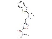 3-{[2-(1,3-benzothiazol-2-yl)-1-pyrrolidinyl]methyl}-N,N-dimethyl-1,2,4-oxadiazole-5-carboxamide