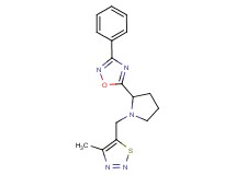 5-{1-[(4-methyl-1,2,3-thiadiazol-5-yl)methyl]-2-pyrrolidinyl}-3-phenyl-1,2,4-oxadiazole