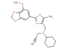 N-{[2-(7-methoxy-1,3-benzodioxol-5-yl)-5-methyl-1,3-oxazol-4-yl]methyl}-N-2-propyn-1-ylcyclohexanamine