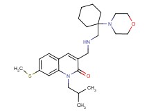 1-isobutyl-7-(methylthio)-3-[({[1-(4-morpholinyl)cyclohexyl]methyl}amino)methyl]-2(1H)-quinolinone