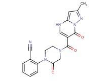 2-{4-[(2-methyl-7-oxo-4,7-dihydropyrazolo[1,5-a]pyrimidin-6-yl)carbonyl]-2-oxo-1-piperazinyl}benzonitrile