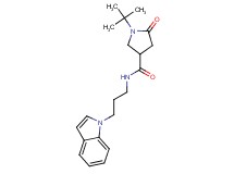1-tert-butyl-N-[3-(1H-indol-1-yl)propyl]-5-oxo-3-pyrrolidinecarboxamide