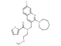N-{[2-(1-azepanyl)-7-fluoro-3-quinolinyl]methyl}-N-(2-methoxyethyl)-2-thiophenecarboxamide