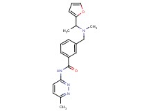 3-{[[1-(2-furyl)ethyl](methyl)amino]methyl}-N-(6-methylpyridazin-3-yl)benzamide