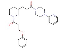 1-{3-[1-(3-phenoxypropanoyl)-3-piperidinyl]propanoyl}-4-(2-pyridinyl)piperazine