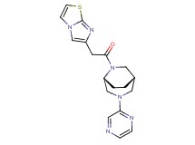 (1S*,5R*)-6-(imidazo[2,1-b][1,3]thiazol-6-ylacetyl)-3-(2-pyrazinyl)-3,6-diazabicyclo[3.2.2]nonane