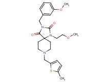 3-(3-methoxybenzyl)-1-(2-methoxyethyl)-8-[(5-methyl-2-thienyl)methyl]-1,3,8-triazaspiro[4.5]decane-2,4-dione