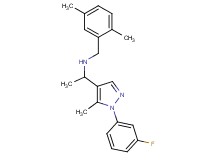 (2,5-dimethylbenzyl){1-[1-(3-fluorophenyl)-5-methyl-1H-pyrazol-4-yl]ethyl}amine