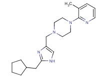 1-{[2-(cyclopentylmethyl)-1H-imidazol-4-yl]methyl}-4-(3-methyl-2-pyridinyl)piperazine