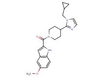2-({4-[1-(cyclopropylmethyl)-1H-imidazol-2-yl]piperidin-1-yl}carbonyl)-5-methoxy-1H-indole