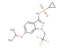 N-[6-isopropoxy-1-(2,2,2-trifluoroethyl)-1H-indazol-3-yl]cyclopropanesulfonamide