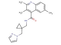 2,3,6-trimethyl-N-{[1-(1H-pyrazol-1-ylmethyl)cyclopropyl]methyl}-4-quinolinecarboxamide
